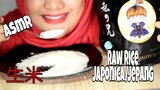 ASMR RAW JAPONICA RICE | MAKAN BERAS JEPANG | RAW RICE | COLLAB WITH AMBU FOODSTORY|BERAS JEPANG