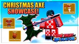 How To Get Christmas Axe and Accessories Full Showcase in One Fruit Simulator