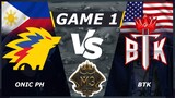 ONIC PH VS BTK [GAME 1] | M3 MLBB World Championship 2021 | M3 Playoffs Day 8