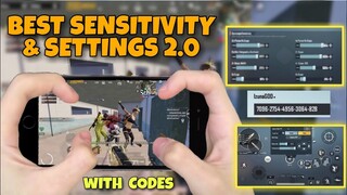 NEW BEST SENSITIVITY & SETTINGS 2.0🔥| 4 Finger Claw Gyroscope | PUBG MOBILE