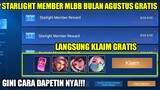 CARA DAPATKAN STARLIGHT MEMBER CARD MLBB BULAN AGUSTUS GRATIS!!! REVIEW SKIN STAR LUO YI