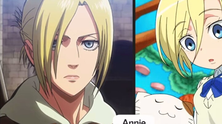 [Warm] Attack on Titan and Attack! The character comparison of Giant Middle School is so cute!
