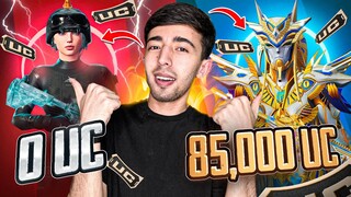 85,000 UC AKKAUNTIMNI FULL QILDIM 🥵OMADLI OPEN KEYS - PUBG MOBILE!!!