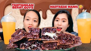 MUKBANG MARTABAK MANIS, MARTABAK COKLAT KEJU  LUMER | TANTANGAN MAKANAN MANIS 😱