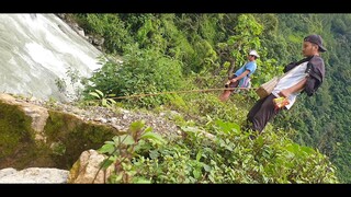 Hook and Rod Fishing in Nepal | Angling with Bamboo Stick | Asala Fishing |