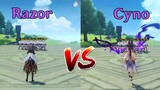 Cyno vs Razor! Who is the best? BURST COMPARISON!