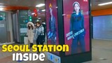 4k 120fps. Seoul Station (Subway) night walking tour.south korea 2022