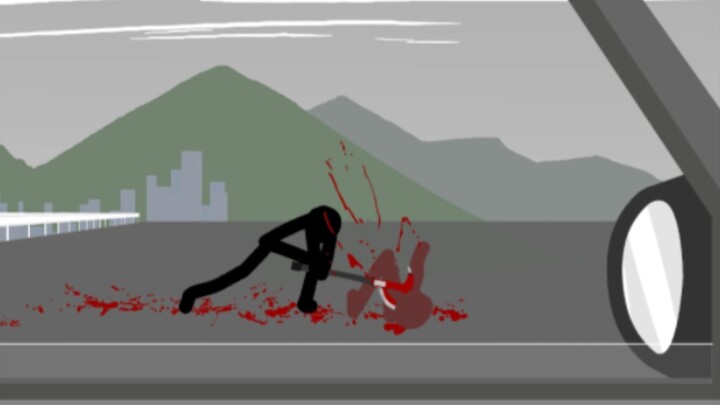 Road rage guy slashes zombies (sure)