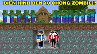 Sử Dụng Sức Mạnh Biến Hình Ben10 | CHỐNG LẠI ĐẠI DỊCH ZOMBIE | Trong Minecraft PE..!!