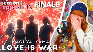 A BEAUTIFUL FINALE🎆 // Kaguya-sama: Love Is War S1 Ep 12 Reaction