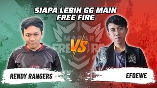 Rendy Ranger vs Efdewe: Skill Siapa Lebih GG Main FF? | Mabar Free Fire Match 57 #short