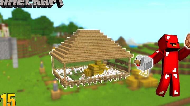 ฉันสร้างฟาร์มไก่ปรุงสุกอัตโนมัติใน Minecraft 15 เกมบีท