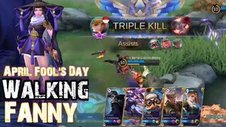 APRIL FOOLS (WALKING FANNY) | FANNY GAMEPLAY | MOBILE LEGENDS