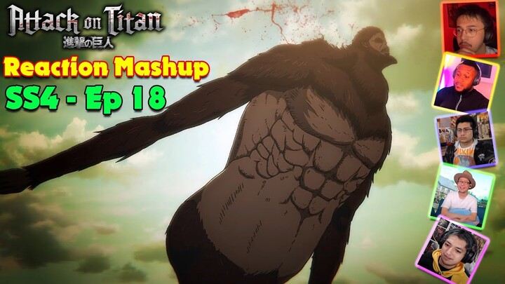 Attack on Titan / Shingeki no Kyojin Season 4 Episode 18 Reaction Mashup - 進撃の巨人 4期 18話 リアクション