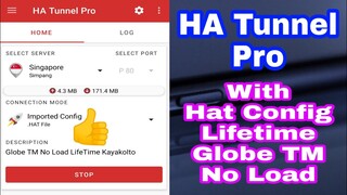 HA Tunnel Plus - With Hat Config Lifetime Globe TM No Load || Working 100%