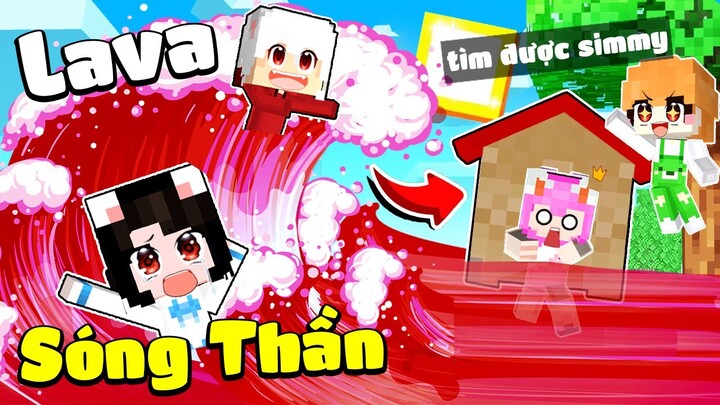 Kairon Và Hội Chị Em Xây Nhà An Toàn Chống Sóng Thần Lava Đốt cả làng HERO TEAM MINECRAFT