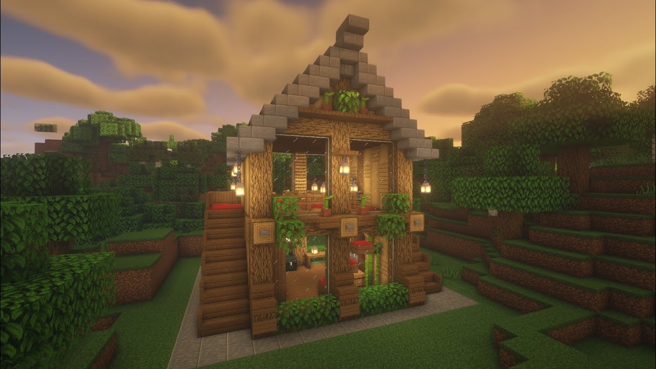 How To Make Survival House In Minecraft Bilibili