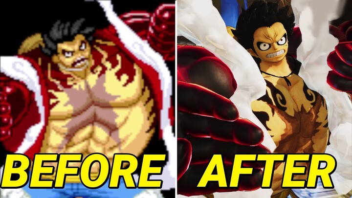 Evolution of Luffy's Gear Fourth in One Piece games