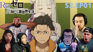 IT'S HERE !  RE ZERO SEASON 2 EPISODE 01 BEST REACTION COMPILATION