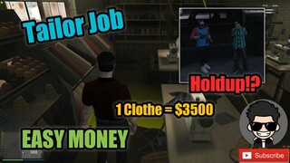 Tailor Job sa GTA V RP || Trabaho muna tayo para Yumaman 🤑 || Kaso na Holdup!? Bye $560,000 😭