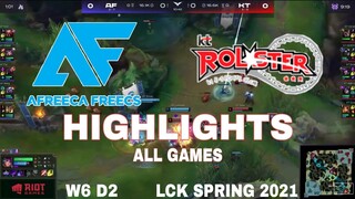 Highlight AF vs KT (All Game) LCK Mùa Xuân 2021 | LCK Spring 2021 | Afreeca freecs vs KT Rolster