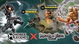 NEW❗ Fanny Mikasa VS ARMORED Titan | Mlbb X Attack On Titan