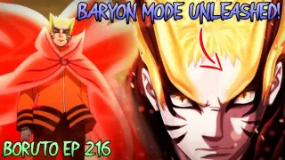 Baryon Mode Nilabas na sa BORUTOðŸ˜±! - Naruto God Mode VS Isshiki | BORUTO  EPISODE 216 TAGALOG REVIEW