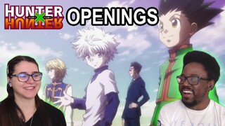 HUNTER X HUNTER (2011) ALL OPENINGS (1-6) REACTION | Anime OP Reaction