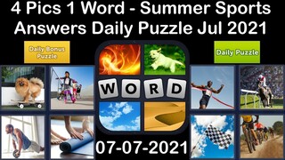 4 Pics 1 Word - Summer Sports - 07 July 2021 - Answer Daily Puzzle + Daily Bonus Puzzle