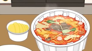 [Crayon Shin-chan] Ăn một bát mì soba nước tương lớn và uống một chai nước cam lớn vào đêm giao thừa