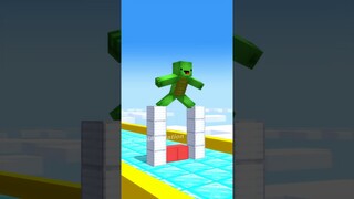 CARGO SKATES RUN CHALLENGE with MIKEY - MAIZEN Minecraft Animation #shorts