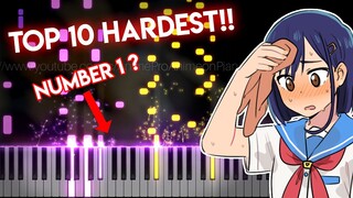 TOP 10 HARDEST piano arrangements from Anime Pro!! [30k subs special]