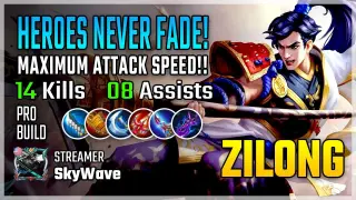 Heroes Never Fade! Zilong Best Build 2020 Gameplay by SkyWave | Diamond Giveaway Mobile Legends