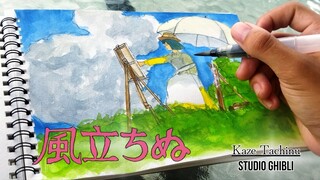 [Cat Air] Studio Ghibli - The Wind Rises 「風立ちぬ」~ Water Colour Painting