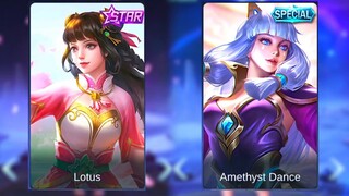 Guinevere Amethyst Dance Special Skin VS Lotus Starlight Skin Mobile Legends:Bang Bang