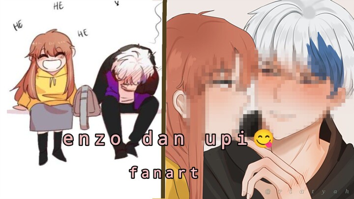 enzo ngeblush terus😌 / fanart Webtoon Wee