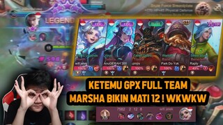 KETEMU GPX FULL TEAM DI RANKED ! MARSHA KITA BIKIN MATI 12 WKWKW - Mobile Legends