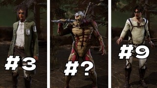 Ranking All The Dead By Daylight X Attack On Titan Skins!