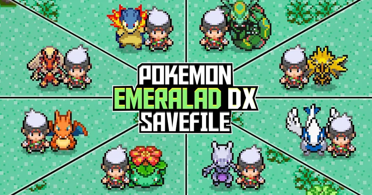 Pokemon Emerald DX GBA Rom Hack Save File Download - Bilibili