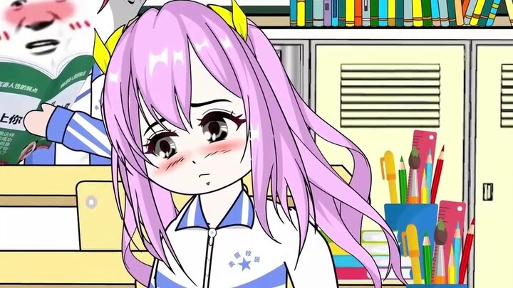 Autistic school beauty and sunny and cheerful big boy