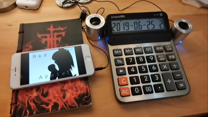 [Oriental] "bad apple" dengan kalkulator.