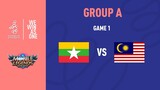 MALAYSIA VS MYANMAR GAME 1 VÒNG BẢNG SEA GAME 30 | MOBILE LEGENDS BANG BANG