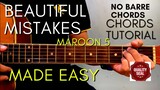 Beautiful Mistakes Chords - Maroon 5 & Megan Thee Stallion -  (Guitar Tutorial) for Acoustic Cover