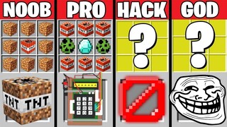 Minecraft Battle: Noob vs PRO vs HACKER vs GOD : SUPER TROLLING CRAFTING Challenge / Animation
