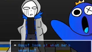 If RAINBOW FRIENDS encounters ERROR 404 SANS 【FNF Friends To Your End and Undertale Animation】