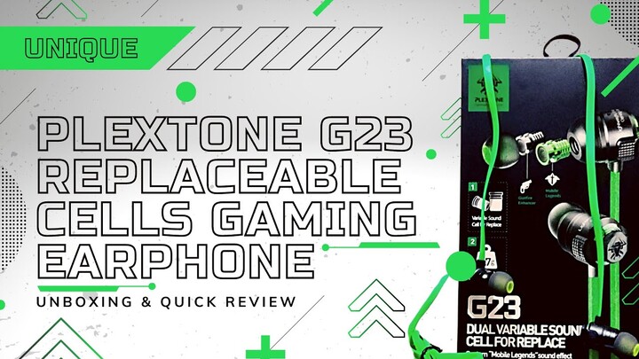 Plextone G23 Gaming Earphones | Replaceable Sound Cells | Mobile Legends Effect | Quick Unboxing