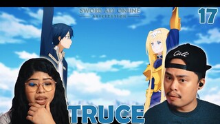 KIRITO AND ALICE'S TRUCE | Sword Art Online Season 3 Episode 17 Reaction