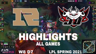 Highlight RNG vs JDG All Game LPL Mùa Xuân 2021 LPL Spring 2021 Royal Never Give Up vs JD Gaming