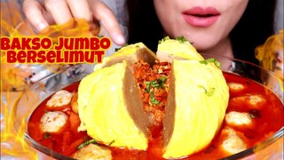 ASMR BAKSO JUMBO BERSELIMUT KABUT ISI CABE RAWIT | ASMR MUKBANG INDONESIA | EATING SOUNDS