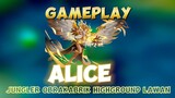 GAMEPLAY ALICE JUNGLER OBRAK ABRIK HIGHGROUND LAWAN 🔥 #contentcreatormlbb #gameplay #alice #jungler